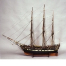 Fartygsmodell av ostindiefarare slutet 1700-talet